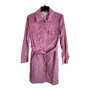 Rachel Antonoff Kelly Trench coat pink‎ corduroy jacket size 8